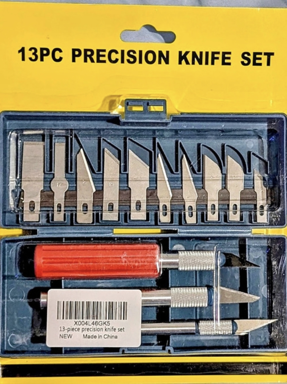 13-piece precision knife set Yellow & Black
